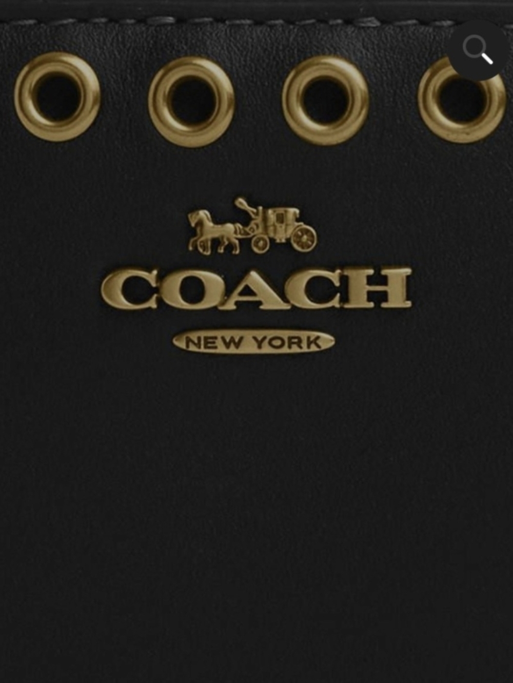 Coach Snap Black Leather Wallet With Grommets-EUC - Picture 3 of 12
